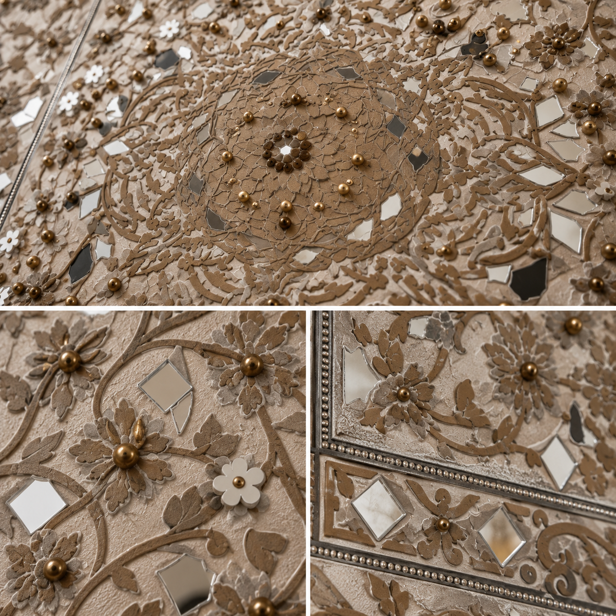 Microcemento a 5 Strati con Dettagli a Specchio – 130 × 85 cm