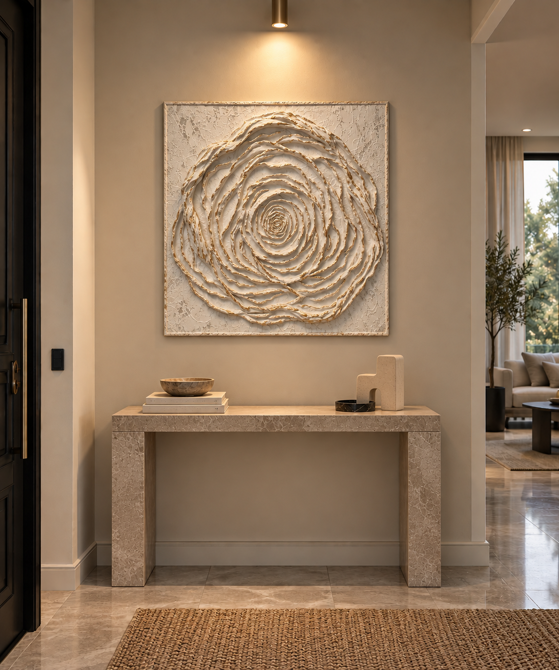 Gessatura Moderna Floreale – 90 × 110 cm