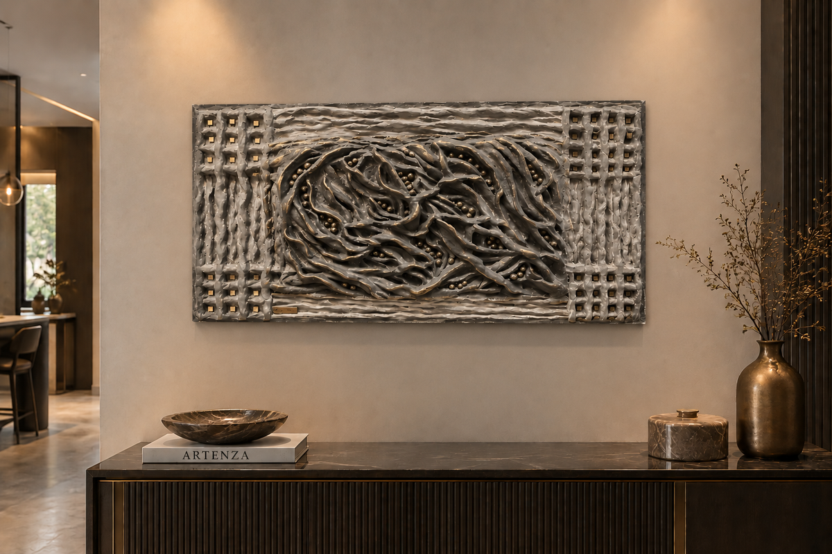 Gesso Moderno “Radici” – Tecnica Sotto Terra – 100 × 55 cm