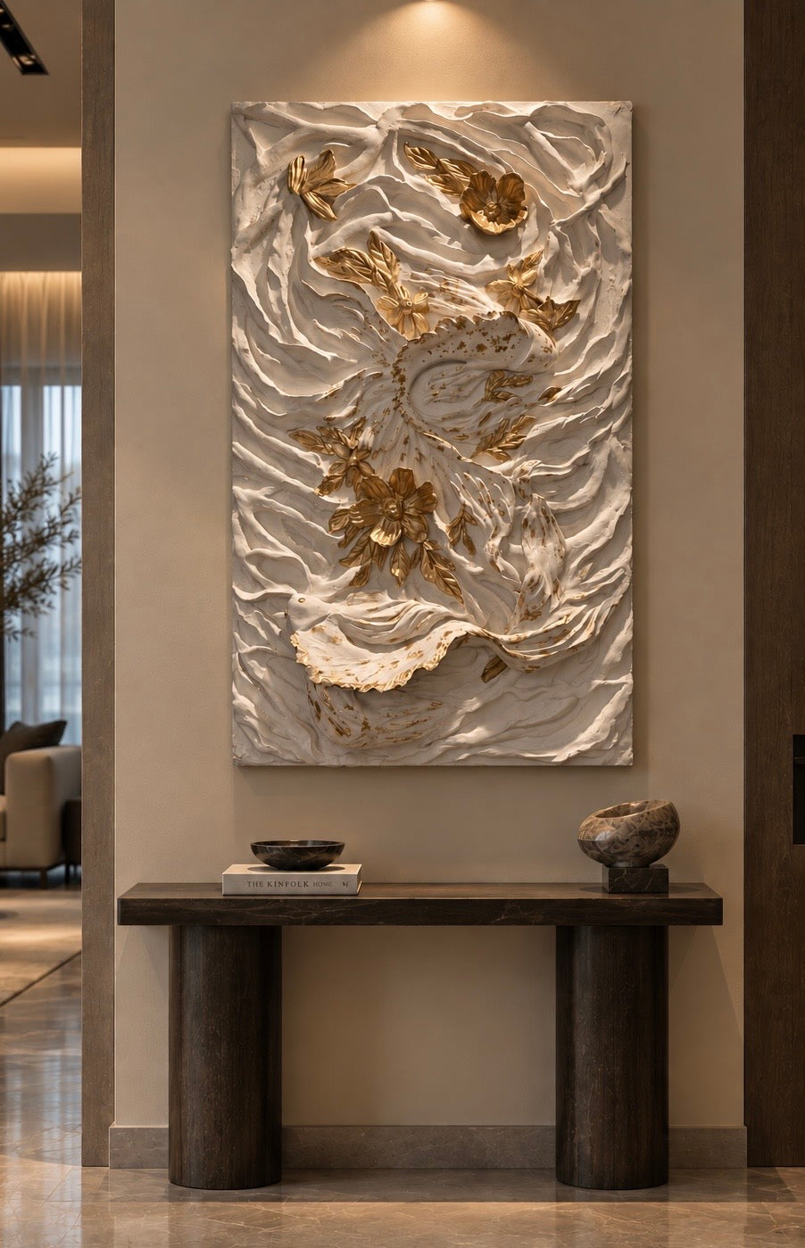 Gessatura Moderna “Onde e Due Pesci” – 75 × 120 cm