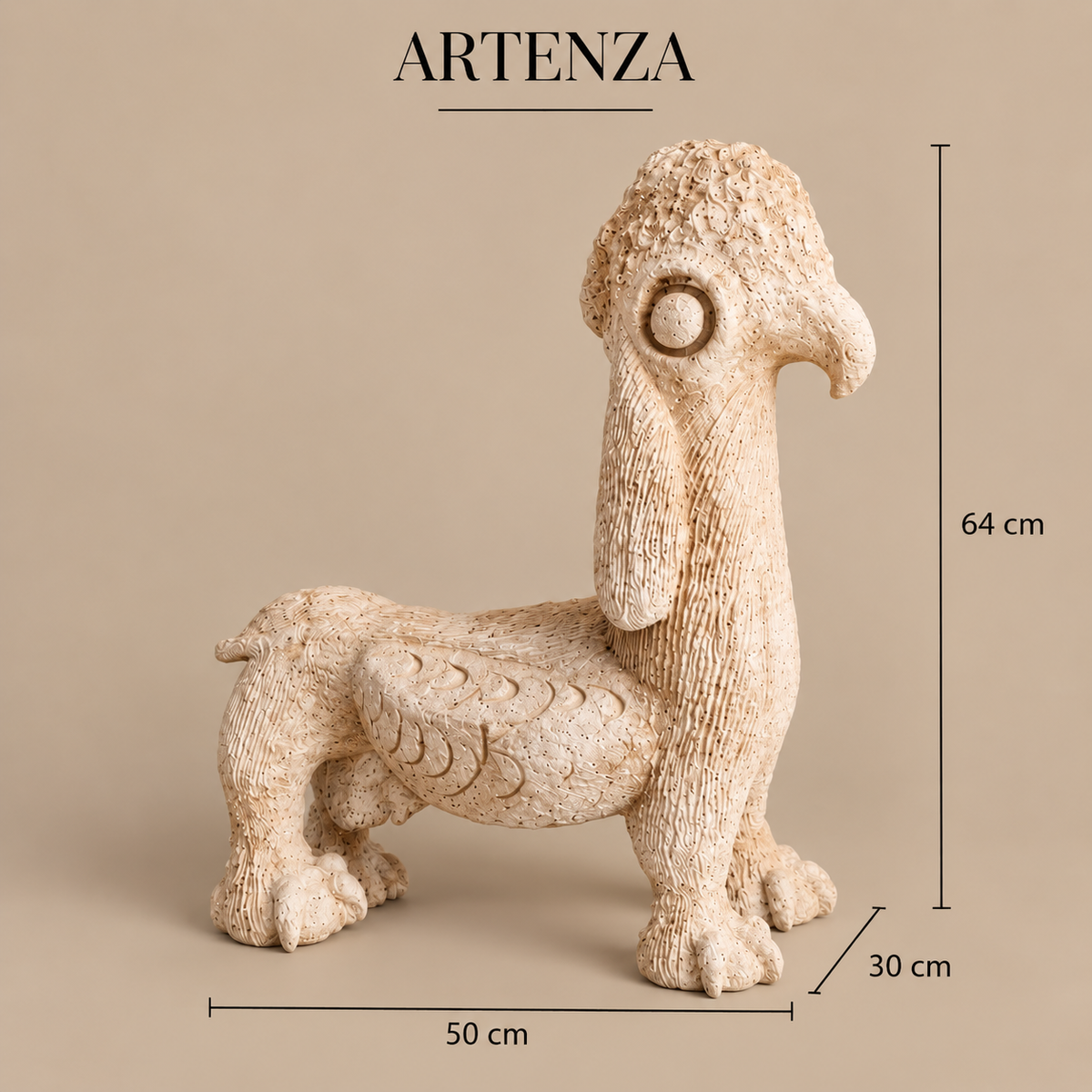 Scultura Aquila in Cartapesta – 30 × 50 × H 64 cm